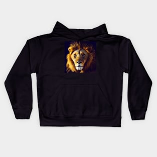 Lion head canvas Kids Hoodie